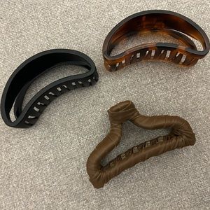 3 hair jaw clips